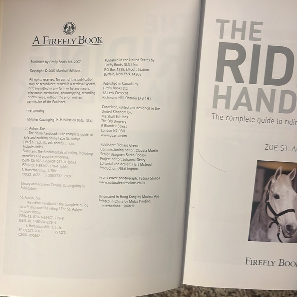 The Riding Handbook; Zoe St. Aubyn; ISBN: 978-1-55407-279-8 - Picture 3 of 3